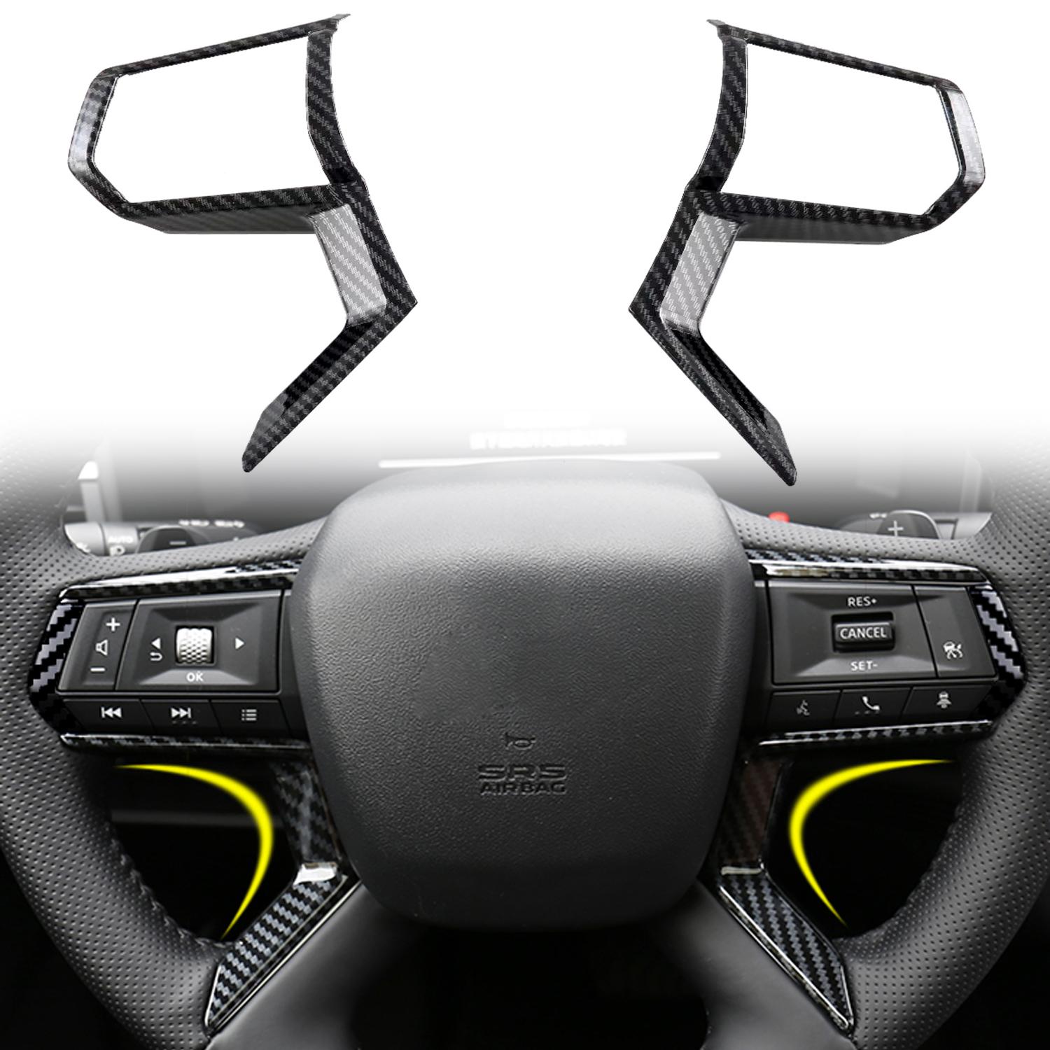 

Автомобильные аксессуары для Mitsubishi Outlander 2022 2023, стиль из углеродного волокна, внутренняя отделка рулевого колеса, накладка