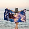 1pc Princess6 Beach Towel with Custom Name, Beach/Swimming/Bath/Picnic/Camping Towel, Suitable for Seaside Beaches