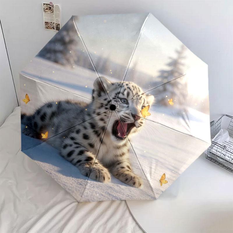 Animalsthatyawn Pattern Pattern New Style Umbrella, 1 Piece Automatic Folding Umbrella, Portable Travel Umbrella, Outdoor Umbrella, Birthday Gift