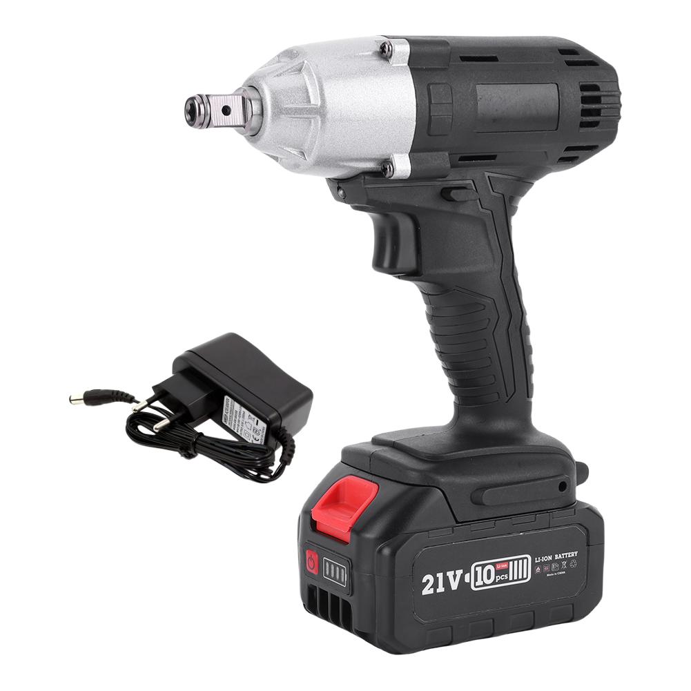 

300 N.M Brushed Electric Impact Wrench with Battery and Charger 1/2inch Cordless Electric Wrench Electric Screwdriver