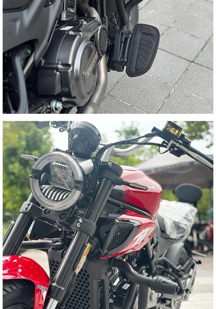 Zongshen Punk CVT190 Carbon Steel Black Bumper Guard with Anti-fall Rubber Head Reinforcement