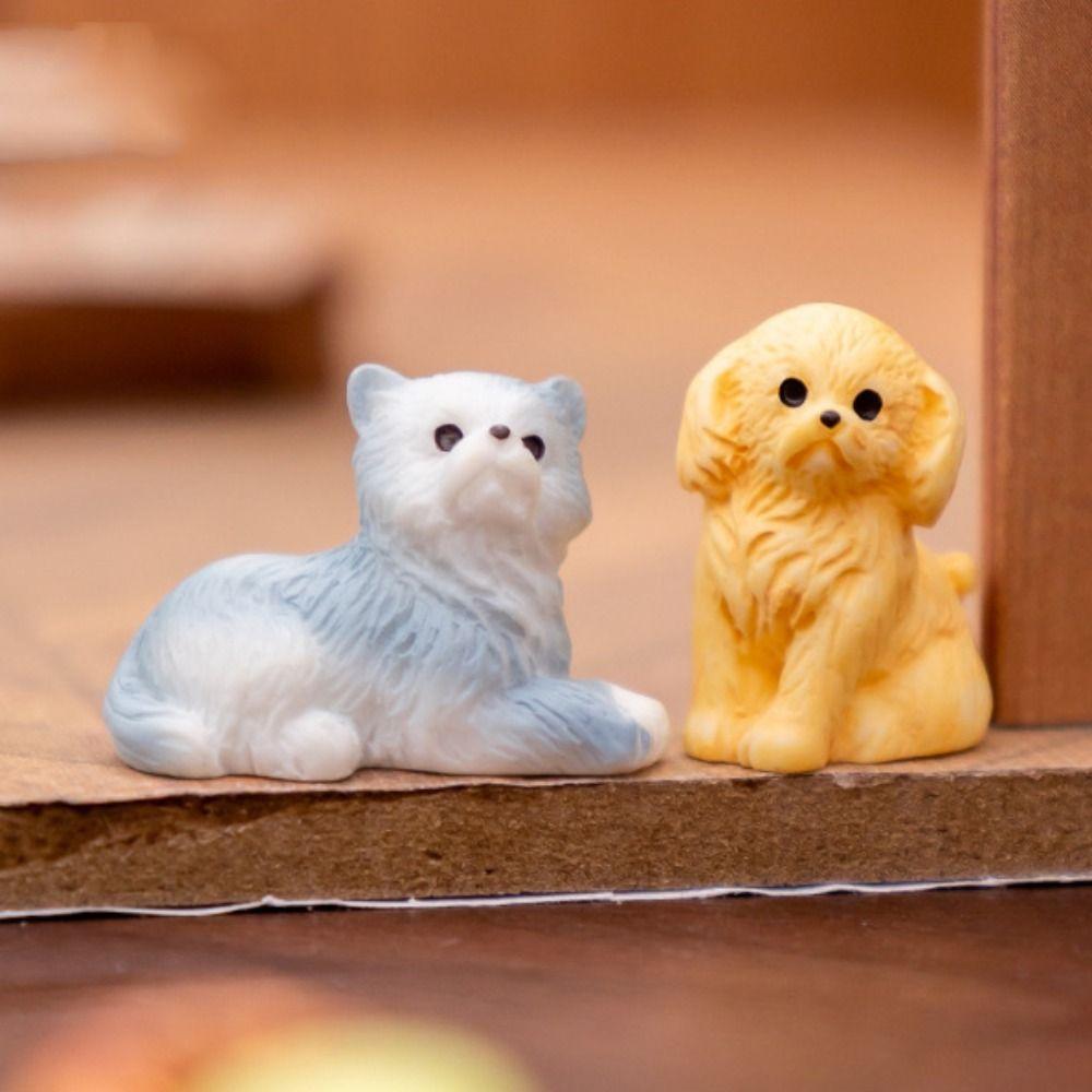 DIY Crafts Cartoon Puppy Statue Cute Mini Animals Figurine New Miniature Dog Figurines