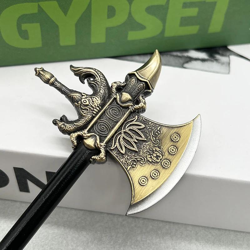 18cm Schwarze Mythologie: Wukong Spiel Nachbildung Bergspaltende Axt 1:6 Metallmodell Erlang, das Heilige Göttlichkeits-Ornament Spielzeug Geschenk