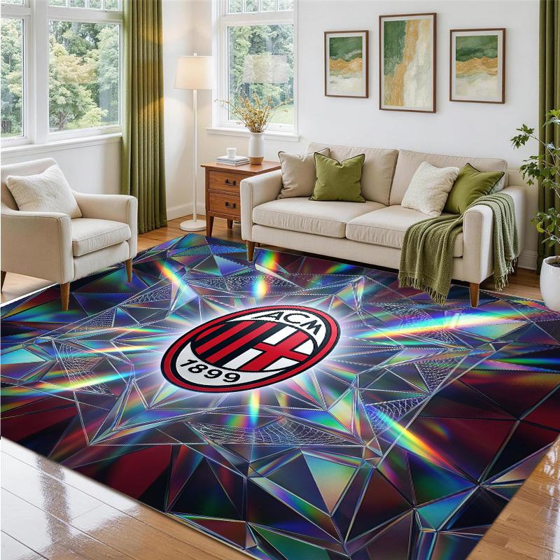 AC Milan Design Crystal Velvet Rug Soft Decorative Mat for Bedroom Entrance