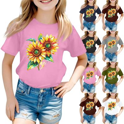 Kleinkind Mädchen Jungen T-Shirts Kinder Top Jungen und Mädchen Bedrucktes Kurzarm T-Shirt