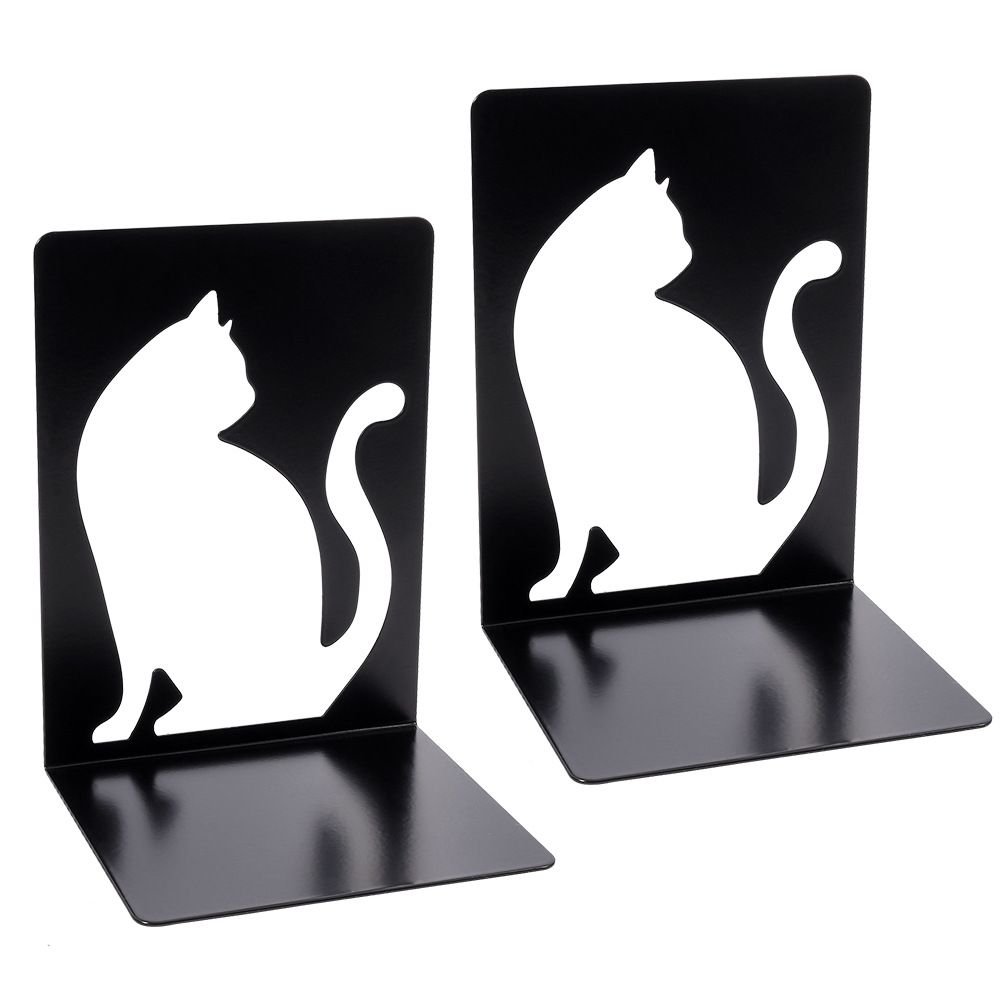Non-Skid Hollow Out Storage Bookrack Book Stand Book Support Book Ends Desk Organizer Holder