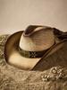 Western Style Straw Cowboy Hat With Decorative Belt Summer Sun Hat Beach Vacation Cap