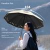 Paradise Umbrella Large Double-Person Windproof Storm-Resistant Umbrella with Reinforced Windproof Black Coating, Sun Protection, Foldable, Dual-Use