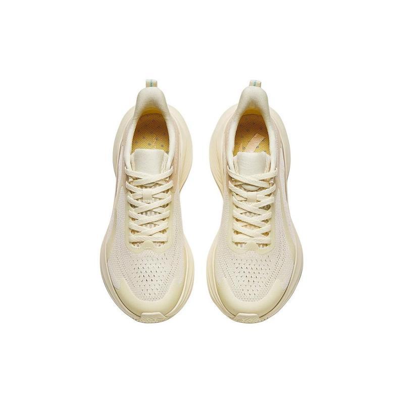 Anta Cushioned Wear Resistant Breathable Lightweight Low Top Running Shoes Women's White Brown Sneakers 922425506-5