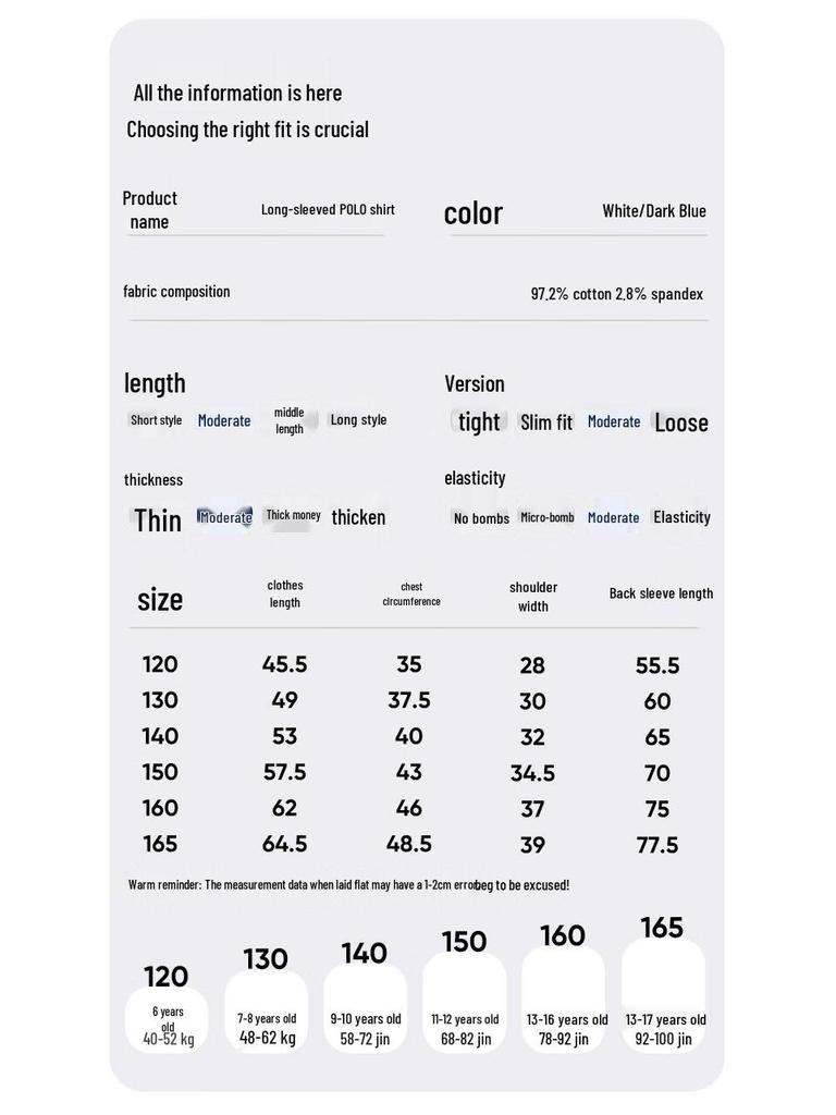 Navigare Boy's Long-Sleeve POLO Shirt