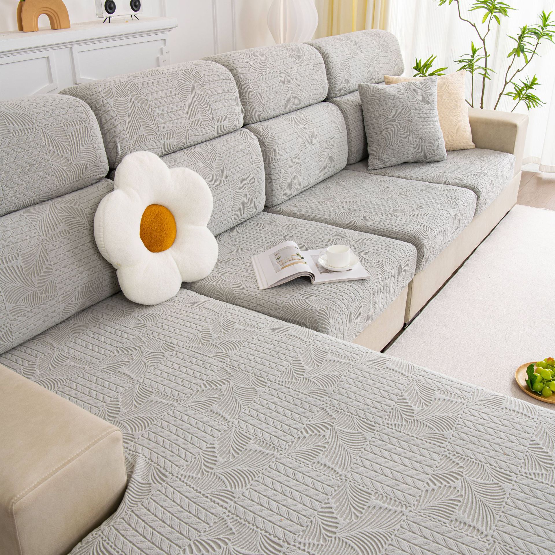 

Four Seasons Universal Sofa Cover Non-Slip Cushion Cover All-Inclusive Dustproof Modern Sofa Protector 20-35cm*60-80cm*5-20cm