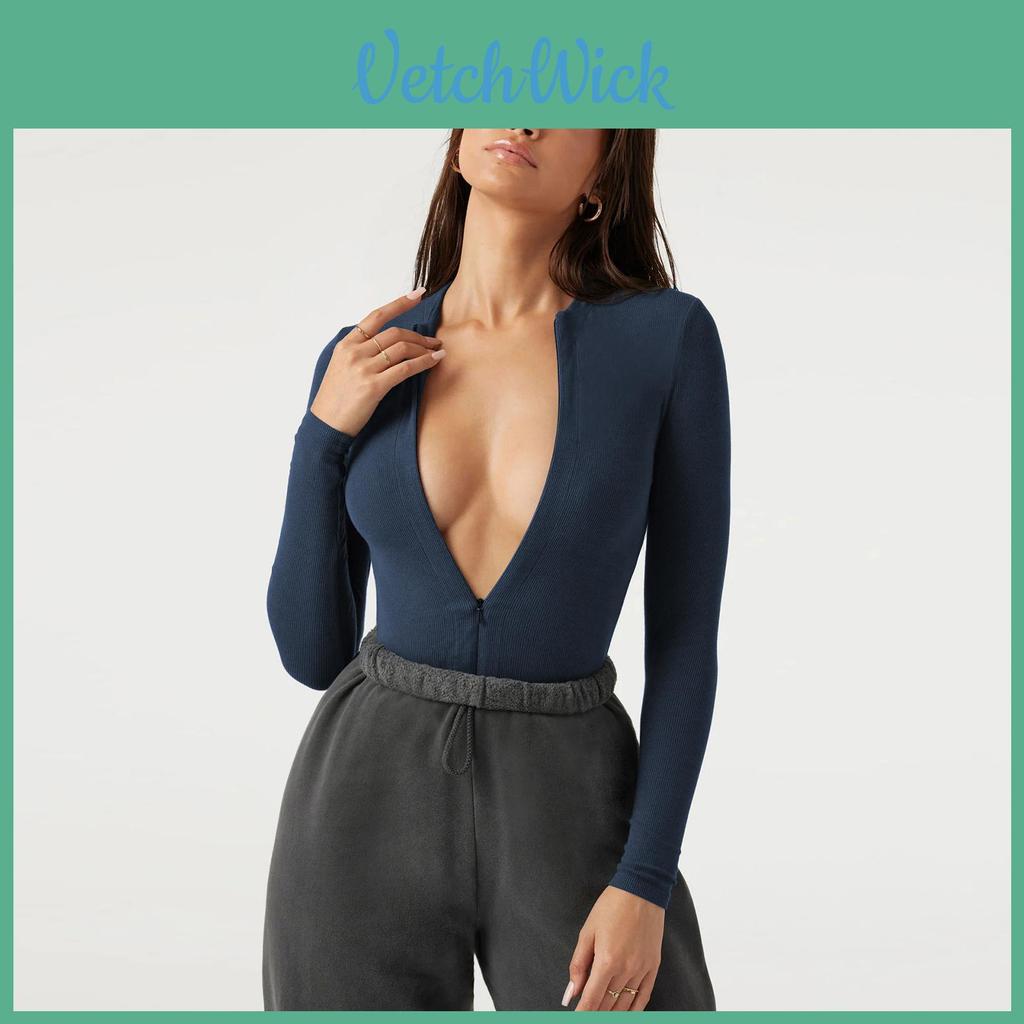 European Style Knit Bodysuit With Zipper Short Pants For Streetwear Fashion Women