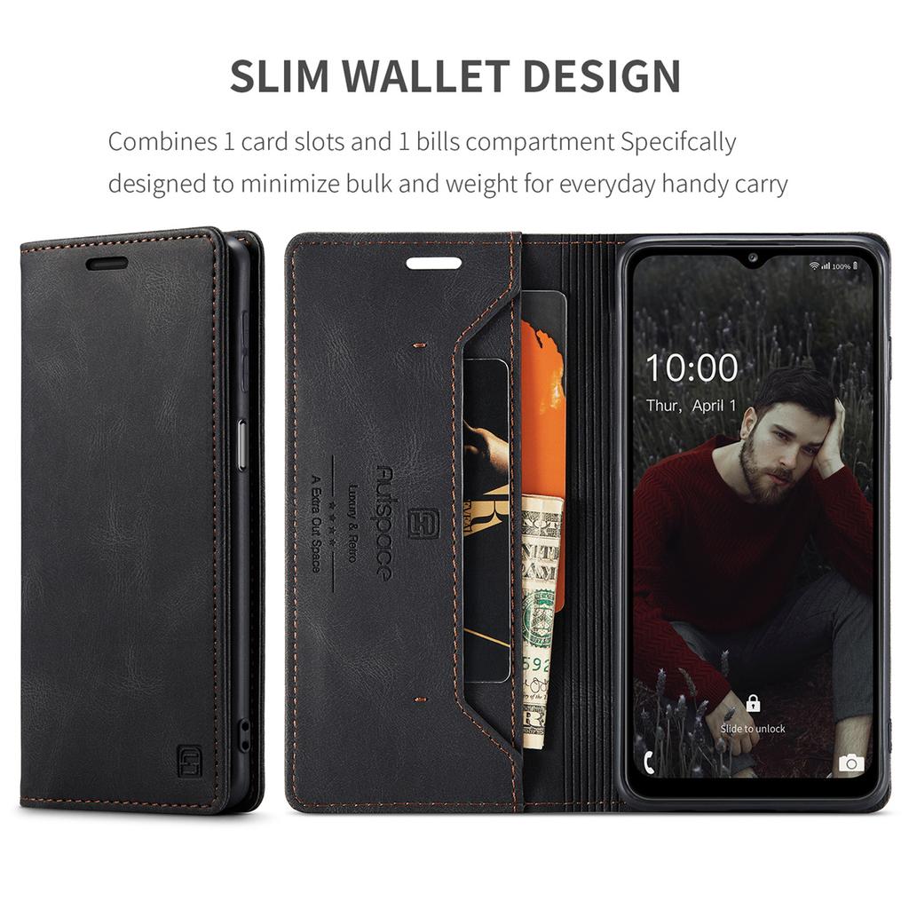 Vintage Leather Wallet Case for Samsung Galaxy A32 5G / M32 5G - RFID Blocking Flip Cover with Card Slots, Shockproof Protective Phone Case (4 Colors)