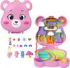 Polly Pocket X Care Bears Doll Playset with Toy Vehicle and Themed Travel and Partnership Compact & Accessories, Toy,