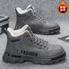 New Winter Men's Sports Non-slip Martin Labor Insurance Shoes Men's Shoes Piled and Thickened Warm Cotton Shoes