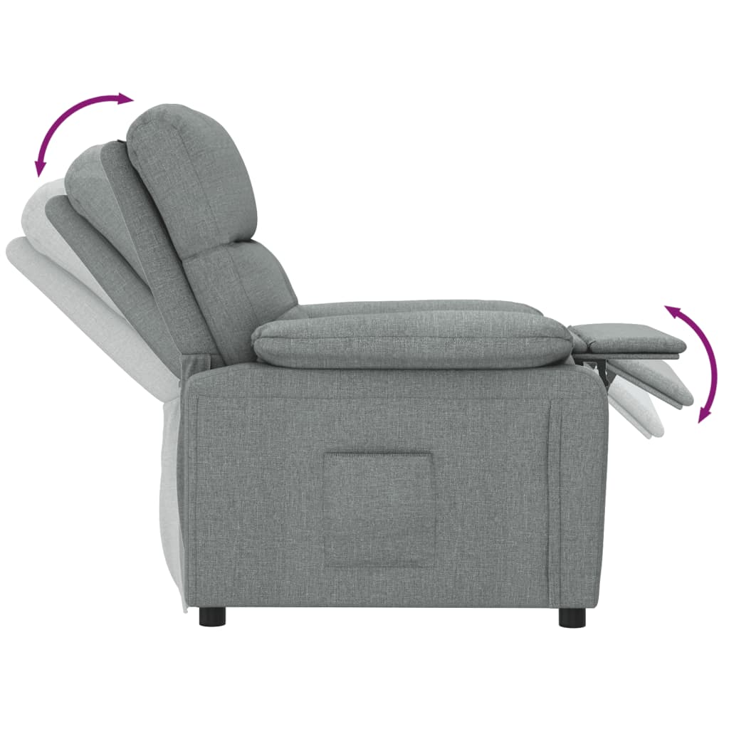 Vidaxl Foldable Armchair, Dark Grey, Fabric Upholstered