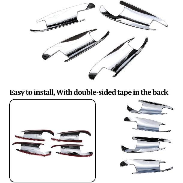 Chrome Door Handle Inserts Cup trim Fit For Mercedes-Benz C W204 GLK X204 ML GL GLS GLE Class W166 X166 2013 2014 2015 2016 2017 2018