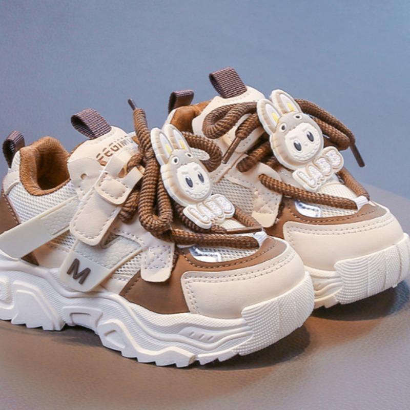 Mädchen Atmungsaktive Sportschuhe Kinder Leder Wasserdichte Freizeitschuhe Jungen Koreanischer Stil Dad Shoes Rutschfeste Laufschuhe