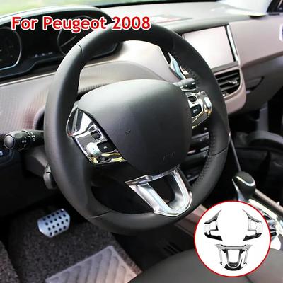 3 Teile/satz Auto Lenkrad Dekoration Abdeckung Trim Aufkleber Fit für Peugeot 2008 208 308 2014-2018 Auto Innen Zubehör