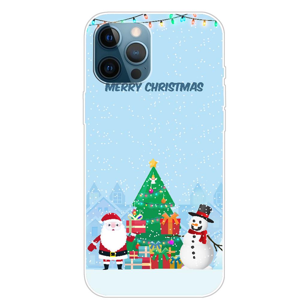 For iPhone 16 Pro Max Case Christmas Pattern Printing Soft TPU Phone Cover