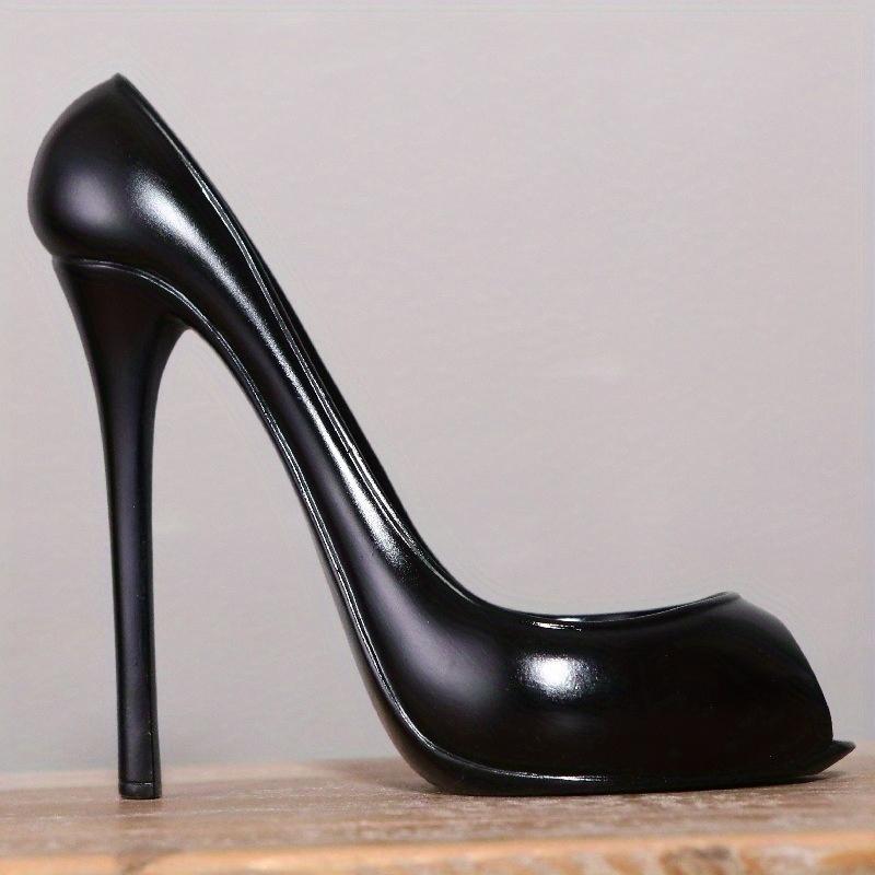 

Креативная стойка для вина в форме высокого каблука из смолы, стойка для красного вина, украшение дома чёрный