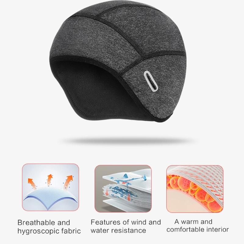 Winter Skull Hat for Outdoor Sports Ear Muff Beanie Cap Windproof Hiking Skiing Cap Headwear Thickened PolarFleece Hat