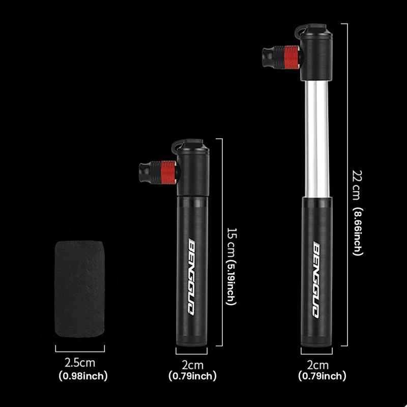 110PSI Mini Bike Pump Aluminum Alloy Bicycle Tire Pump Fits and Schrader Bicycle Hand Pump MTB Road Bicycle CO2 Air Pump