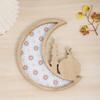30cm Moon Food Serving Tray Art Design Ramadan Fruit Basket Eid Mubarak Wooden Tray  Fruit