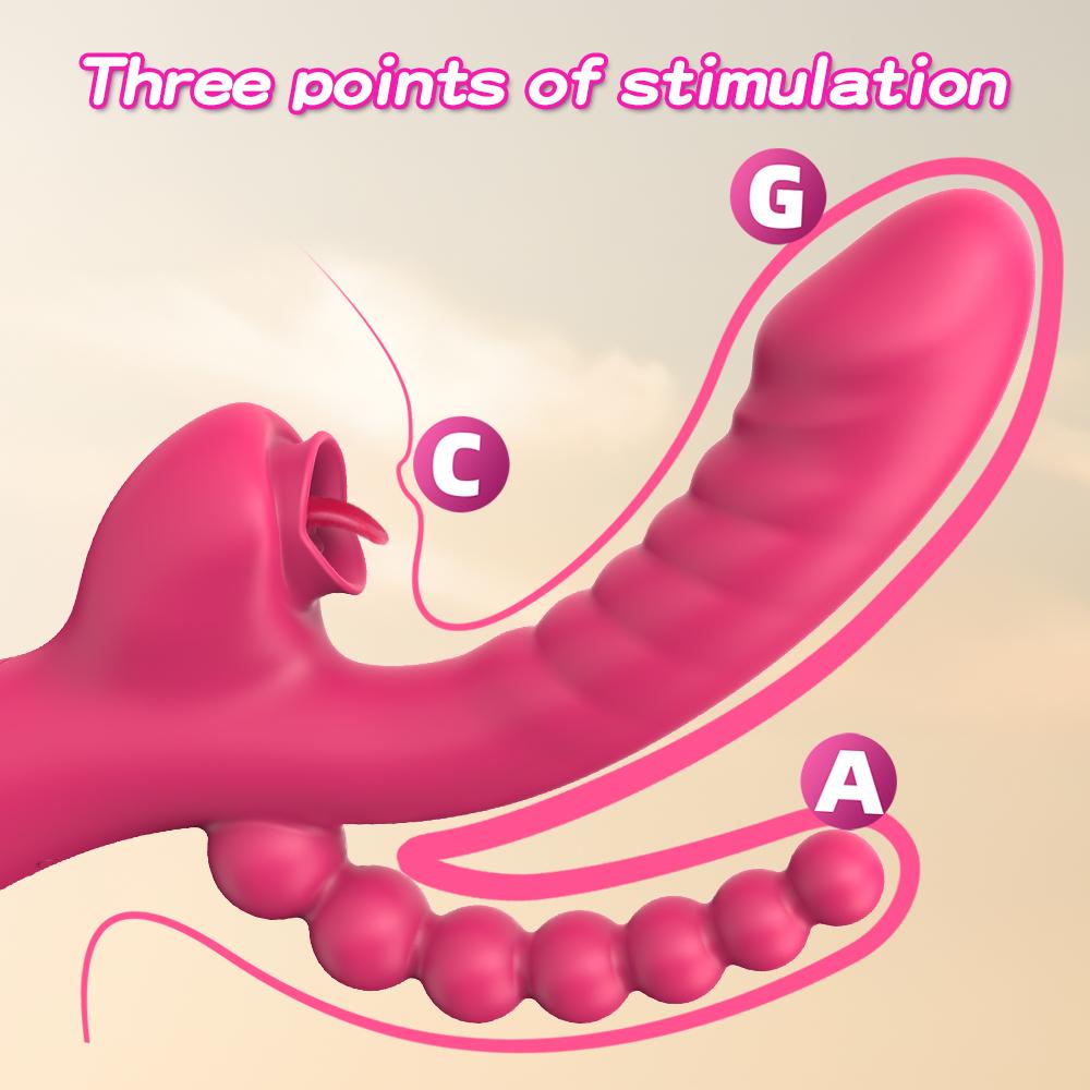 Tongue Licking Dildo Vibrator Anal Plug Butt Plug Clitoris Stimulator G-spot Stimulate Anus Vagina Massage Adult Women Sex Toy Couple Flirting Sex Toy