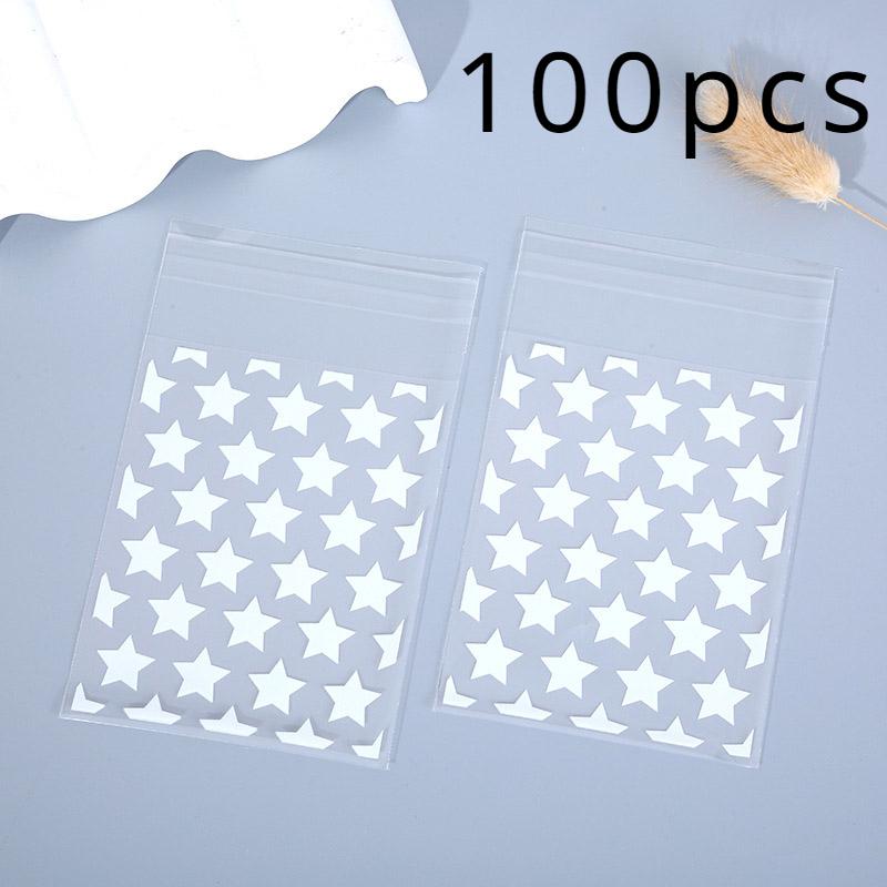50/100pcs Multi-color Plastic Sealed Bags Birthday Parties Holiday Celebrations Family Cookies Snacks Self-adhesive Bags