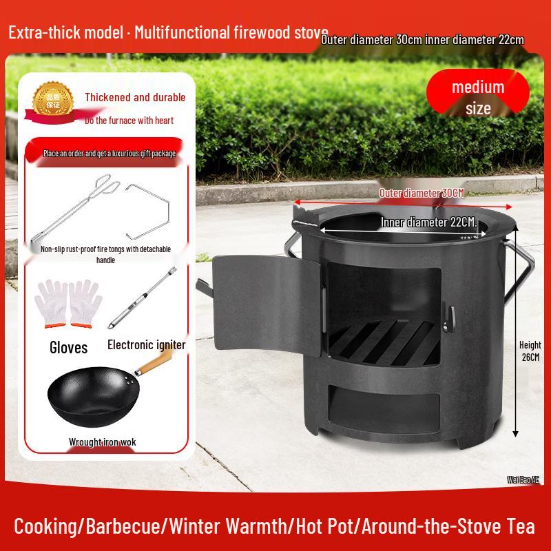 Tiemuyun Outdoor Portable Wood Burning Stove