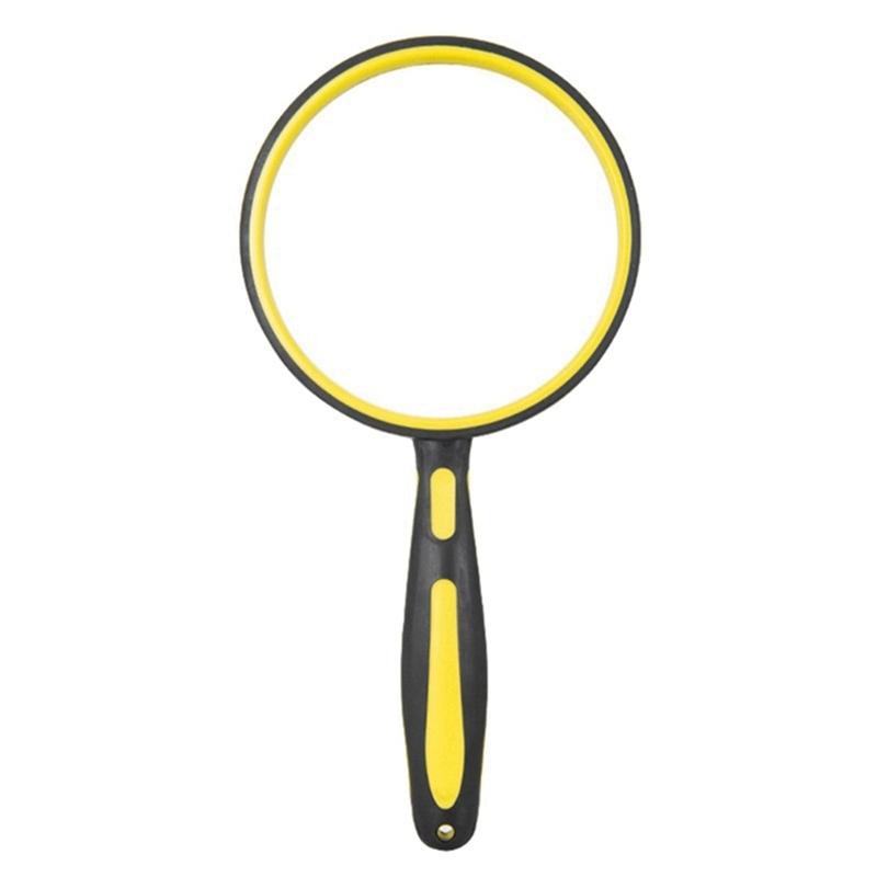2X Portable Yellow Magnifying Glass 110Mm Diameter Lens Is Suitable For Reading Books And Newspapers For The Elderly