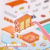 Extra Large 3D Cartoon Landscape Sticker: Ancient Style DIY Miniature Scene