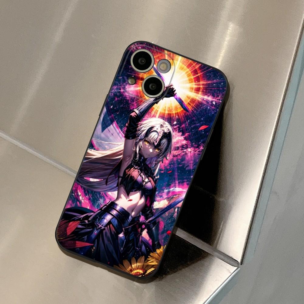 Jeanne D'Arc Alter Fodral FÖR IPhone 15 14 11 12 Pro 8 7 15 Plus 13 Pro MAX XR XS MINI SE 2020 Svarta Fodral