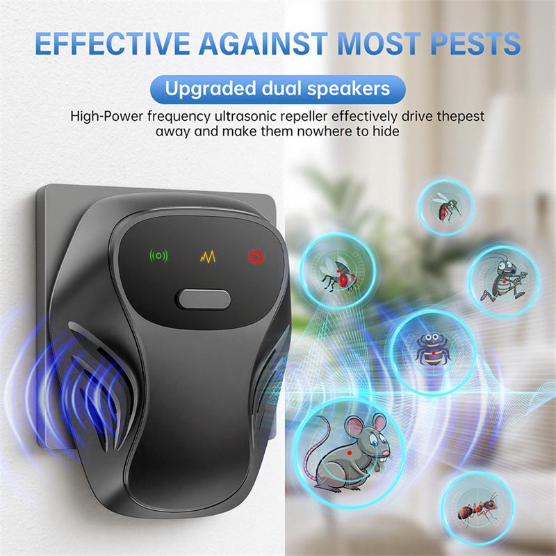 Repellente per zanzare ultrasonico a frequenza variabile a 3 velocità Repellente per insetti multifunzione Repellente per roditori Repellente per scarafaggi