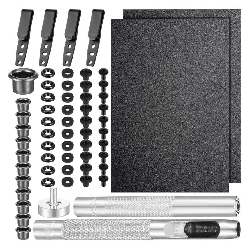 

DIY Leatherworking Kits Eyelet Hand Tool DIY Holsters Kits Screws Rubber Washers Thermoform Sheets 1