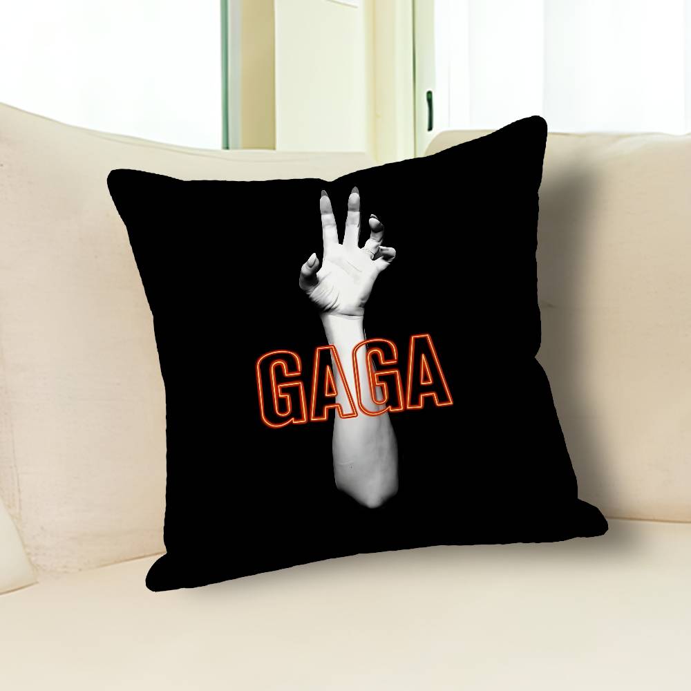 Sängerin L-Lady Gaga Mayhem Anime Berühmtheit Merchandise All-Match Bedruckter Kissenbezug Sofa Auto Büro Raum Dekoration Schutz