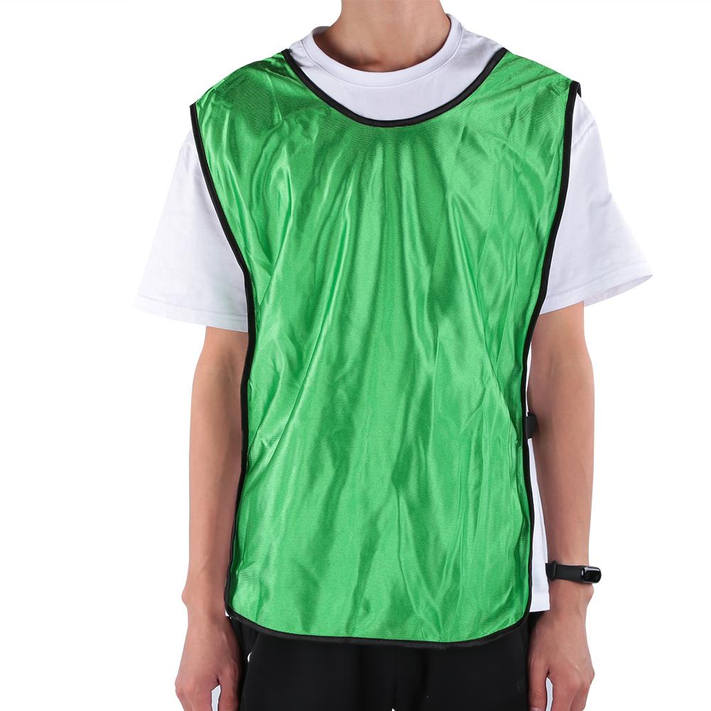 

12 pcs Outdoor Sports Vests Scrimmage Soccer Football Training Breathable Adults Jerseywhite adult Green