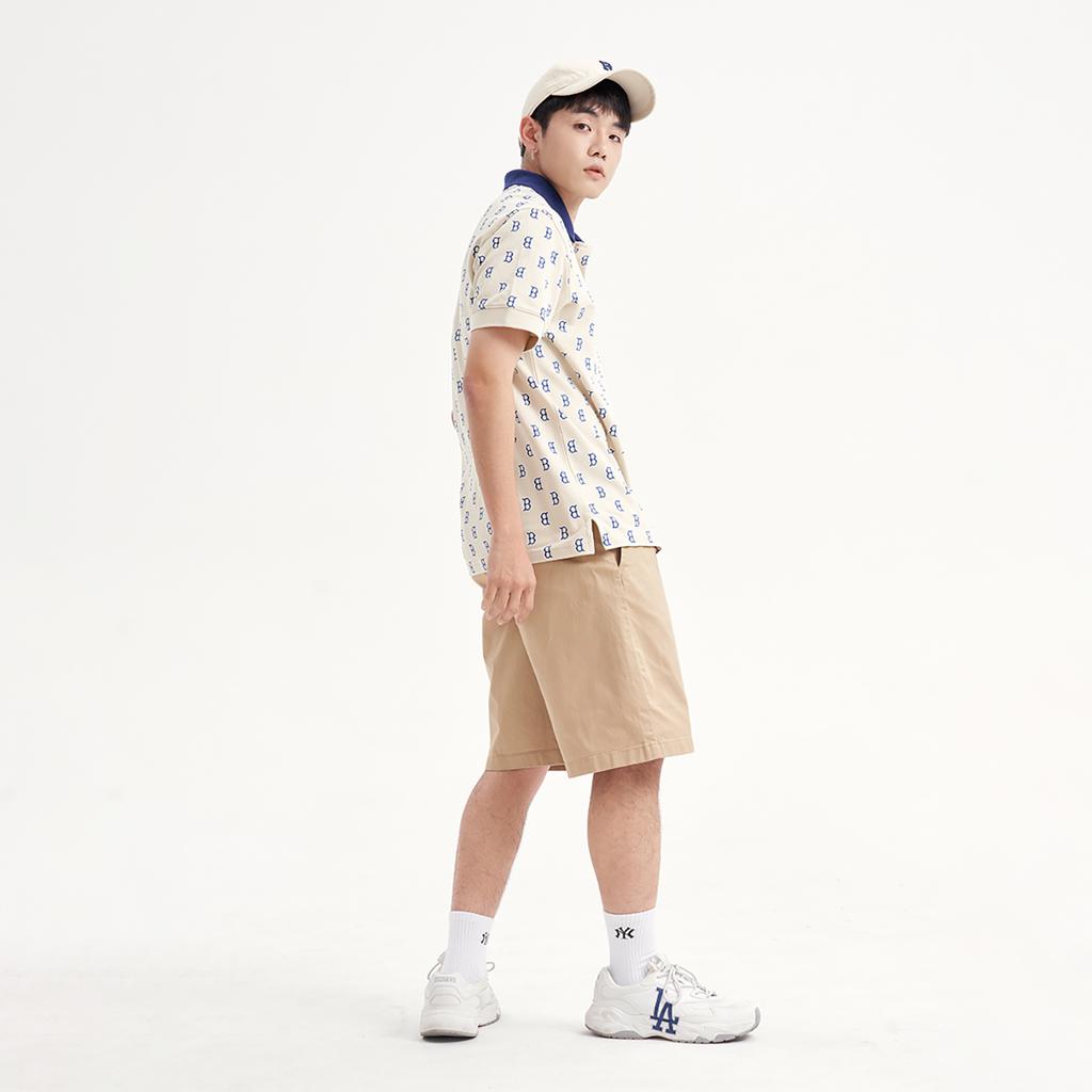 New MLB Boston Red Sox Polo Shirt Men's Ecru 3LPQM0133-43BGL