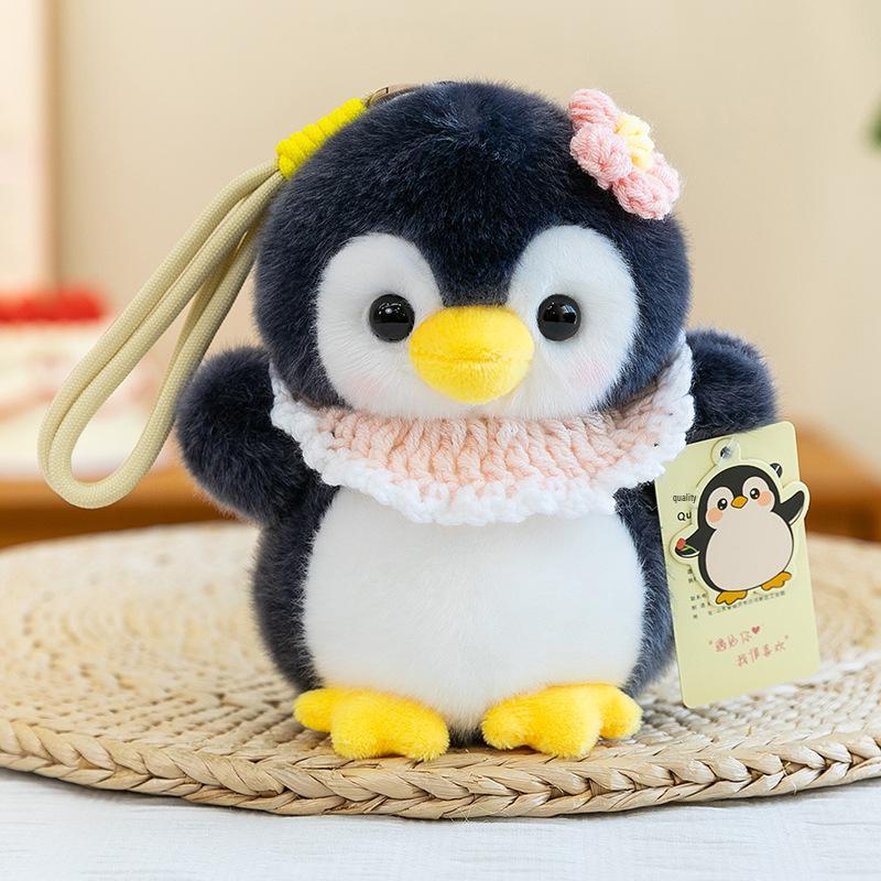 Spring Penguin Plush Toy: Soothing Doll Pillow, Keychain Pendant & Cloth Doll Figure for Girls