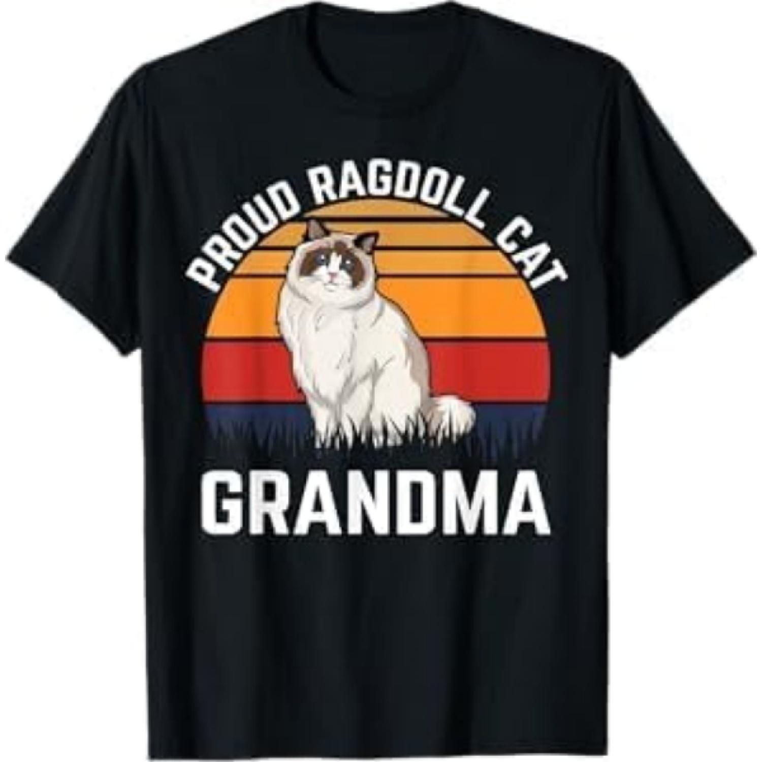 Proud Ragdoll Cat Grandma I Ragdoll Cat T-Shirt DT5 Mens Womens Tank Top Sweatshirt Hoodie Black XXXXXL разноцветный