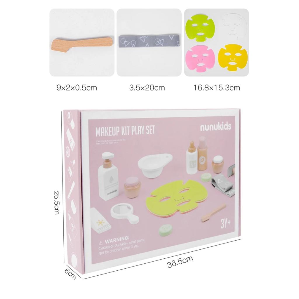 Children Wooden Pretend Play Toy Simulation Facial Mask Makeup Set Imitation Game Role Play Kids' Learning Education Toys Gifts