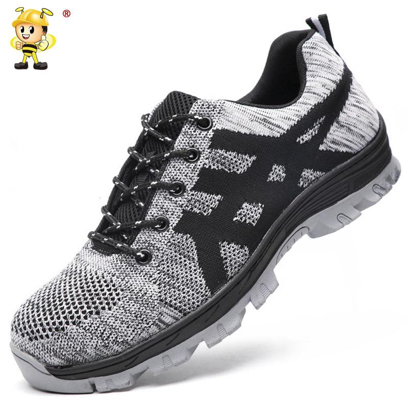 

Steel Toe Flyknit Safety Shoes: Anti-Smash, Anti-Puncture, Breathable Protective Work Shoes.