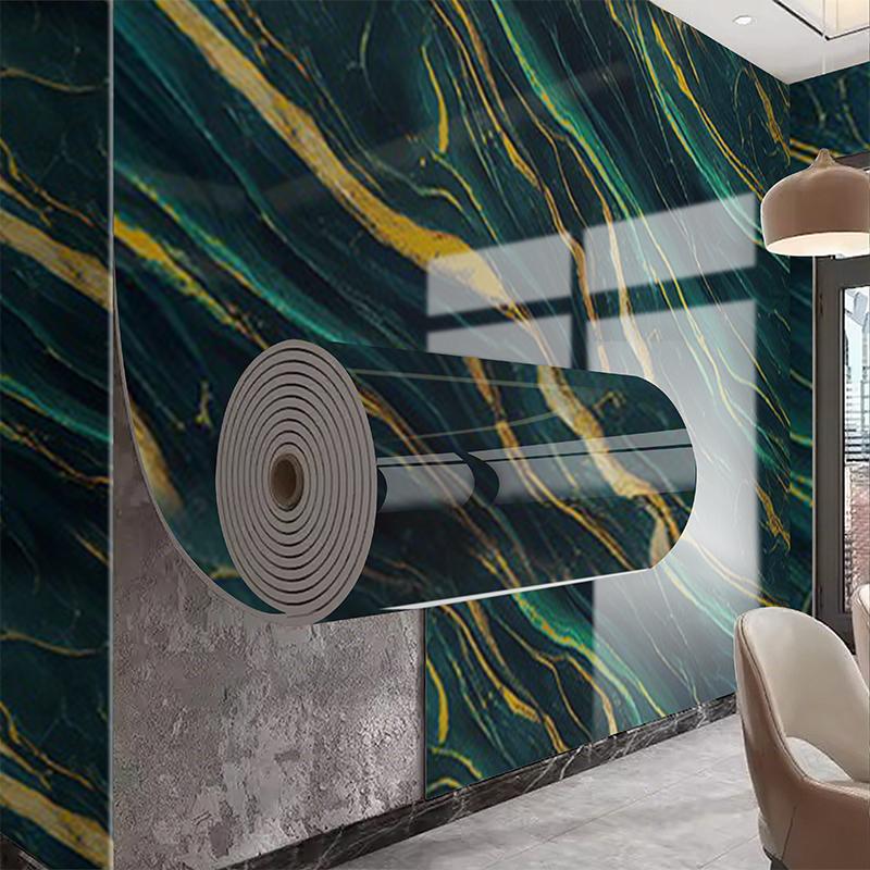 Waterproof and Washable Marble Wall Sticker Self Adhesive Panels European Style Wallpaper On the Wall for Home Decoration