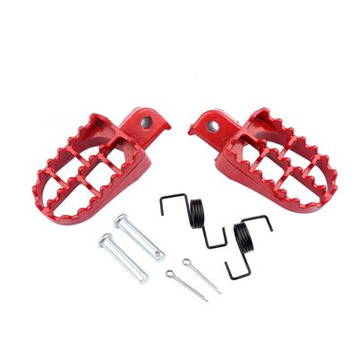 Off Road Crossmotor Voetsteunen Compatibel met Voor 50CC 70CC 90CC 110CC 125CC Voor PW50 PW80 TW200 Aluminium Rode Afwerking