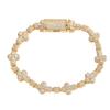 Gold Plated 14mm Cuban Link Hip Hop Bracelet for Men Women Iced CZ Stones Full CZ Clasp Chain Gift