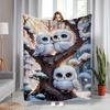 1 Eagle On a Tree Branch, Cute Looking Lightweight Flannel Blanket, Suitable for Sofas, Beds, Travel, Camping, Living Room, Office, Sofa, Ch