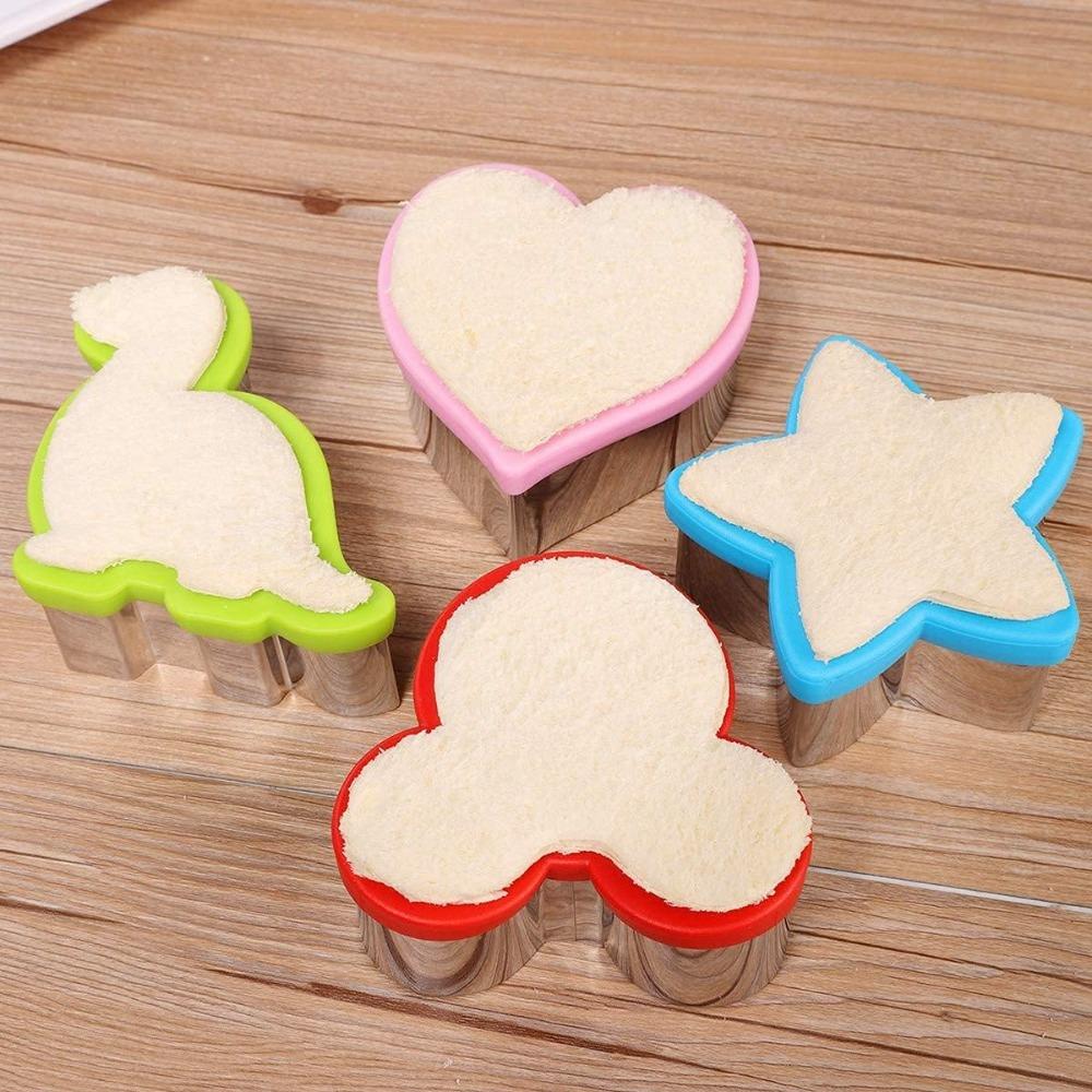 Sandwich Cutters for Kids Set with Sealer DIY Cookie Bread Mold Cutter Shapes Christmas Tree Sandwich Makers Lunch Bento Box