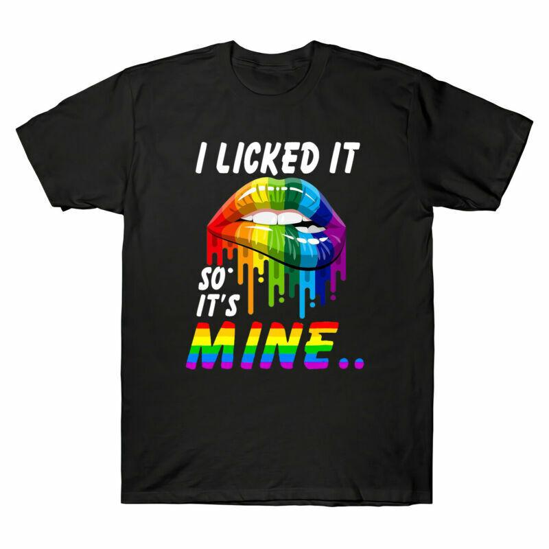 Rainbow Licked Shirt Lips It Lgbt Lesbian Gay Pride I T ItS Homosexual So Mine
