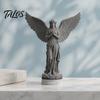 Shelf Angel Figurine 3D Printed Praying Figurine, Retro Guardian Angle Statue, Winged Women Decoration Artistic for Home Office, Housewarming